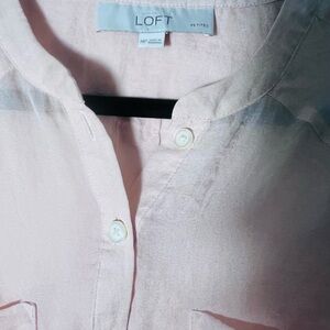 LOFT Light Pink Blouse with Buttons